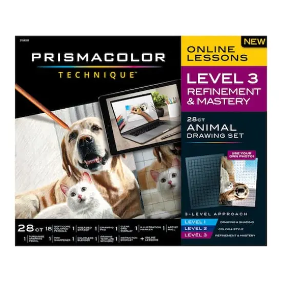 Prismacolor&reg; Technique&trade; Level 3 Refinement & Mastery 28-Piece Animal Drawing Set {1}