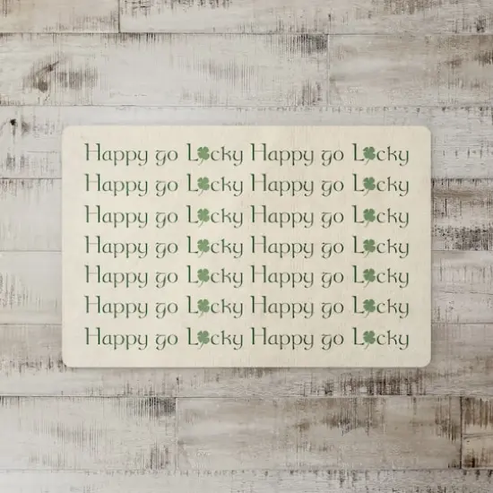 Happy Go Lucky 18" x 27" Floor Mat {3}