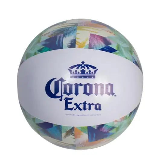 20" Corona Tropical Blue & Green Inflatable Beach Ball {1}