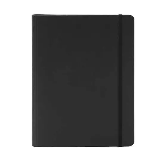 Fabriano® EcoQua Plus A5 Lined Hidden Spiral-Bound Notebook Black {6}