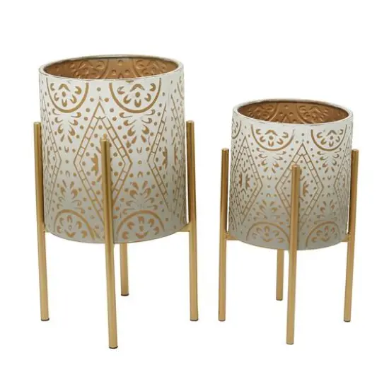 Brown Bohemian Planter, Set of 2" 23", 19" {7}