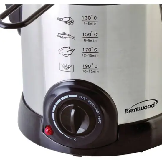 Brentwood 1L Stainless Steel Electric Deep Fryer {6}
