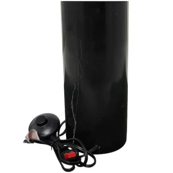 73" 2 Orb Light Floor Lamp with Marble Base Black {5}