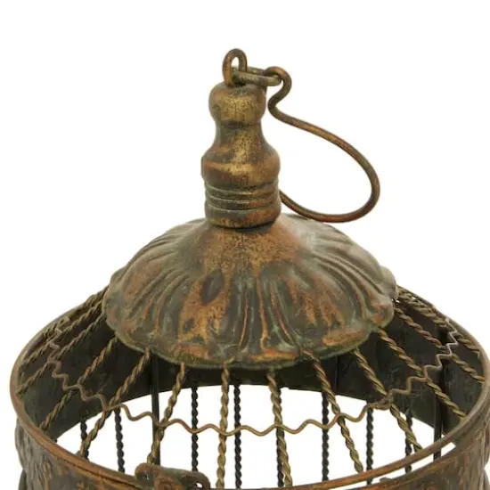 Vintage Bronze Metallic Tapered Bird Cage Set {3}