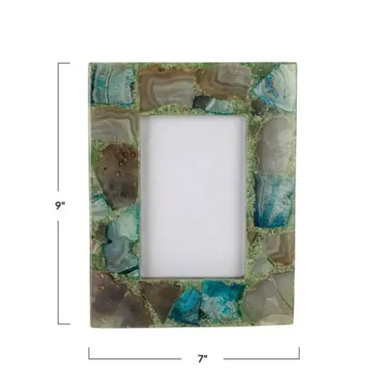 Hello Honey&reg; 4" x 6" Green & Gray Agate Photo Frame {5}