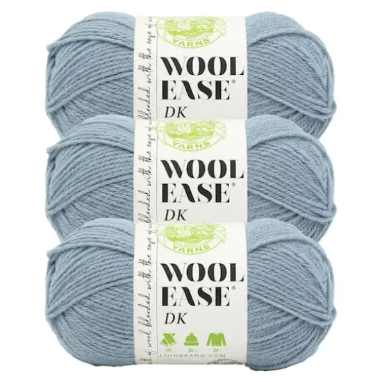 3 Pack Lion Brand&reg; Wool-Ease&reg; DK Yarn Bluegrass {1}