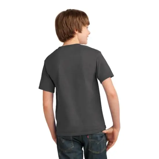 Port & Company&reg; Neutrals Youth Essential T-Shirt Charcoal {6}