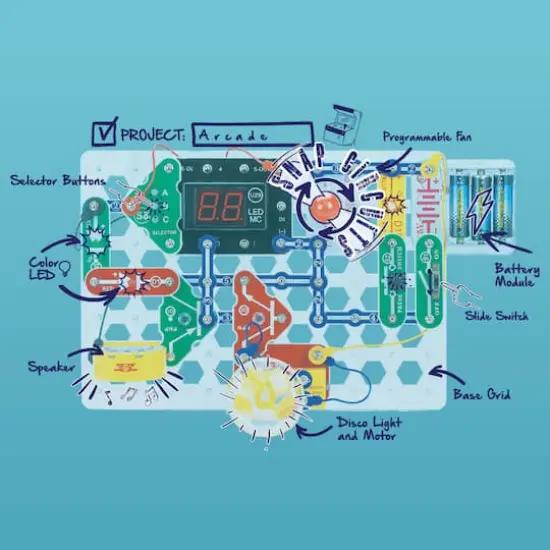 Elenco® Snap Circuits® Arcade Electronics Exploration STEM Activities Kit {5}