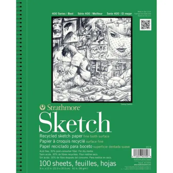 Strathmore&reg; 400 Series Recycled Sketch Paper Pad, 9" x 12" {1}