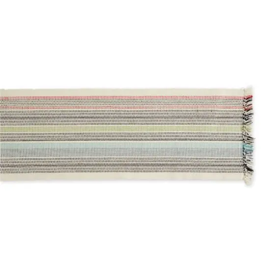 DII&reg; 72" Variegated Fringe Table Runner Mediterranean {4}