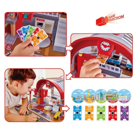 Hape Grand City Station: Light & Sound Play Railway Set {5}