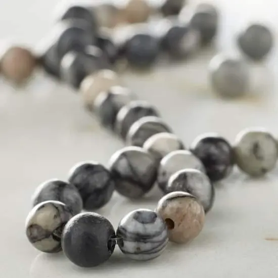 Black Network Stone Rondel by Bead Landing&reg;, 4mm {3}