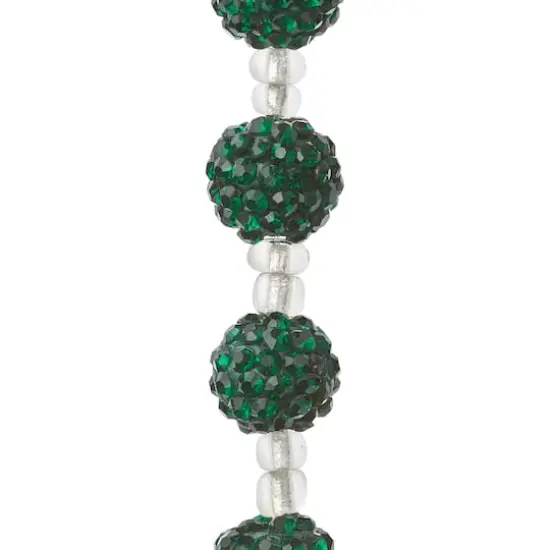 Dark Green Pav&eacute; Clay Round Beads, 10mm by Bead Landing&trade; {1}