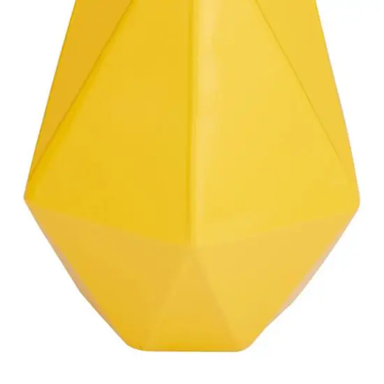 CosmoLiving by Cosmopolitan Yellow Iron Contemporary Vase, 12" x 10" {6}