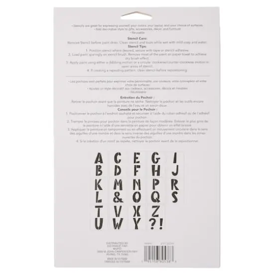 4" Modern Alphabet Stencils by Craft Smart&reg; {5}