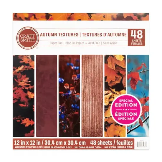 Craft Smith 12" x 12" Autumn Textures Paper Pad {1}