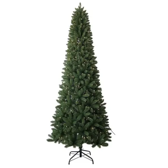 9ft. Pre-Lit Pvc Slim Artificial Christmas Tree {1}