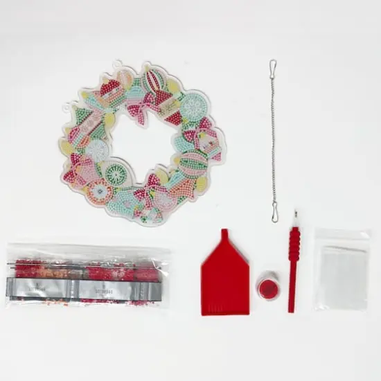 8" Ornament Wreath Diamond Art Kit by Make Market&reg; {3}