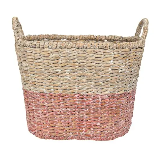 Hello Honey&reg; Multicolor Oval Woven Water Hyacinth & Rattan Dip-Dyed Basket Set {8}