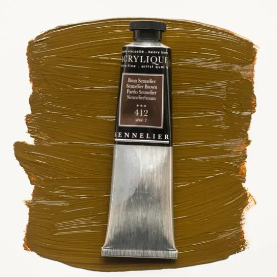 Sennelier Extra Fine Artists' Acrylic Paint, 60mL 412 Sennelier Brown {4}