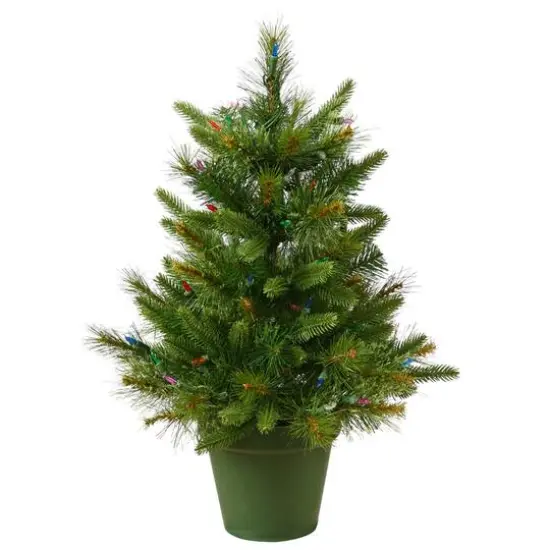 2ft. Unlit Cashmere Pine Artificial Christmas Tree in Pot {1}