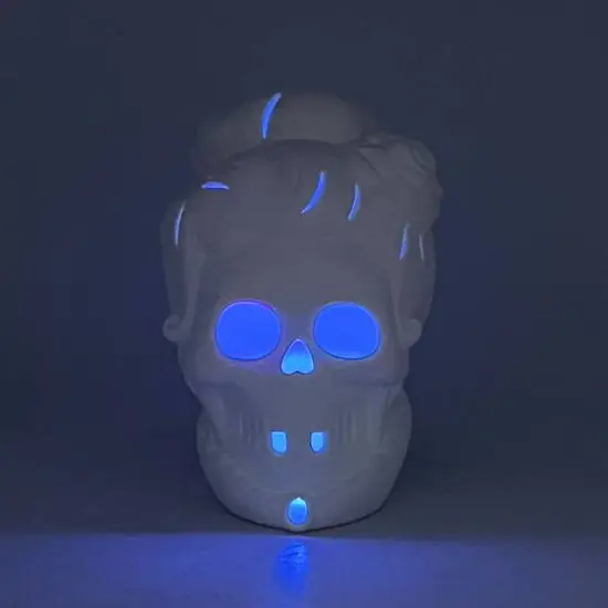 8" DIY Ceramic LED Fancy Updo Skull D&eacute;cor by Make Market&reg; {3}