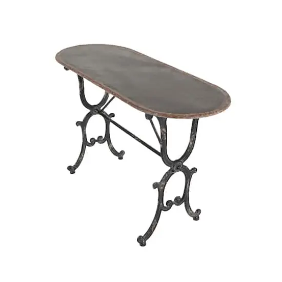 Grey Farmhouse Metal Console Table, 29" x 45" {4}
