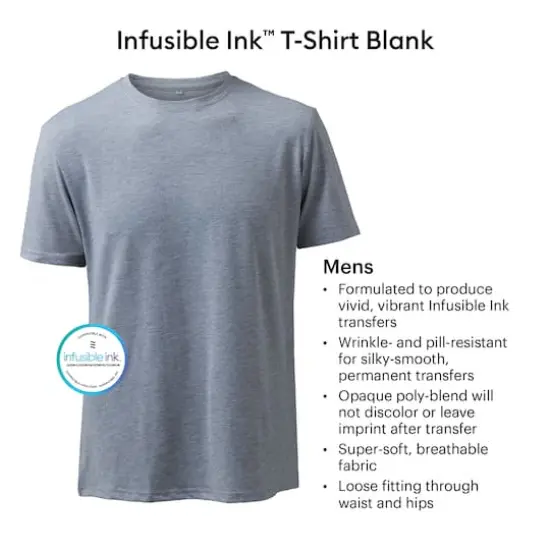 Cricut&reg; Gray Unisex Crew Neck T-Shirt Blank {5}