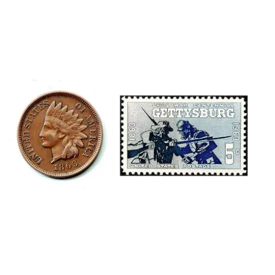 U.S. Civil War Penny & Stamp Collection {5}