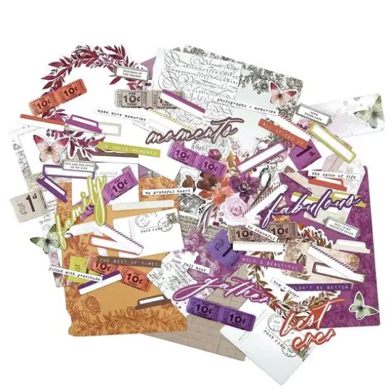 49 and Market ARToptions Plum Grove Ephemera Bits Set {6}