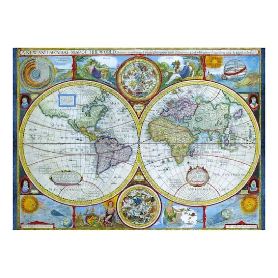 Antique World Map 1000 Piece Jigsaw Puzzle {3}