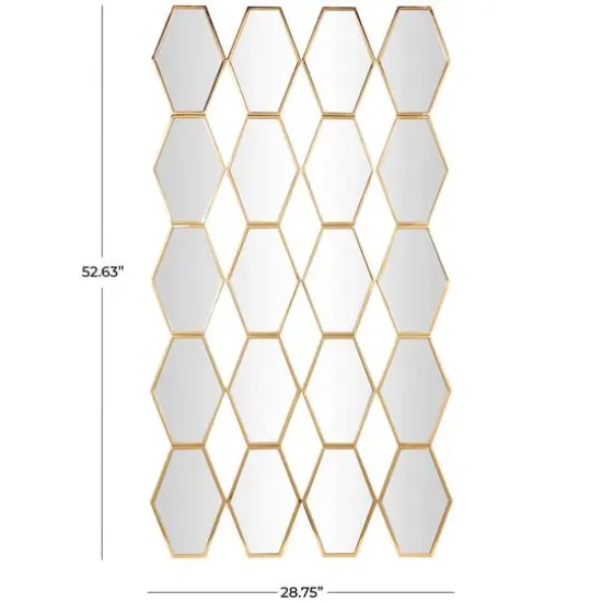 Gold Diamond & Hexagon Wall Mirror {6}