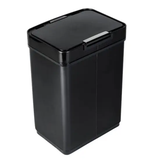 Honey Can Do 50L Black Stainless Steel Trash Can w/ Motion Sensor {5}