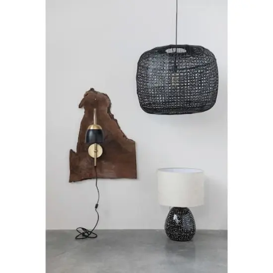 Hello Honey® 24" Modern Metal Wall Sconce with Metal Shade {5}