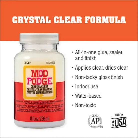 Mod Podge&reg; 8oz. Crystal Clear Gloss Glue, Sealer & Finish {4}