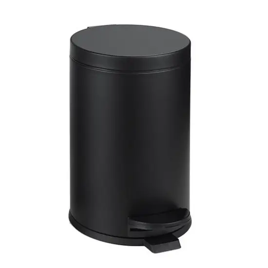 SunnyPoint Round Trash Can Black {1}