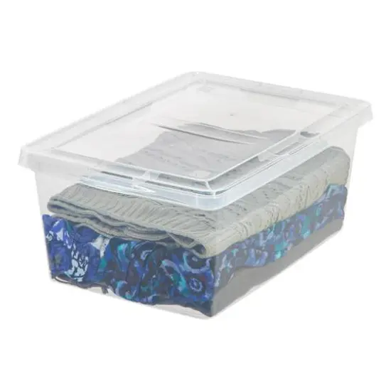 IRIS&reg; 17qt. Clear Snap Top Storage Boxes, 8ct. {14}
