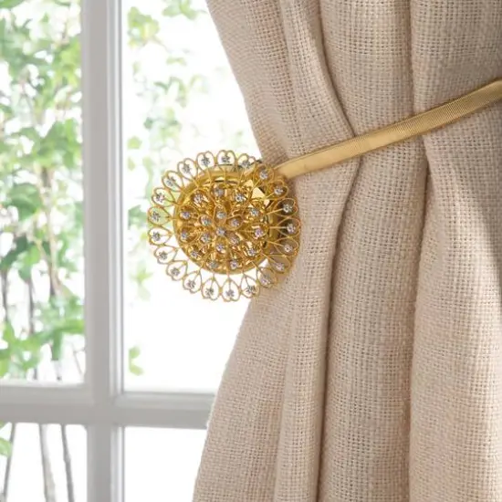 Simplify Gold Magnetic Curtain Tie Back {9}