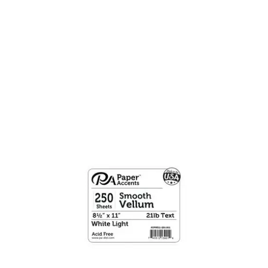 PA Paper&trade; Accents White Light 8.5" x 11" 21lb. Vellum, 250 Sheets {1}