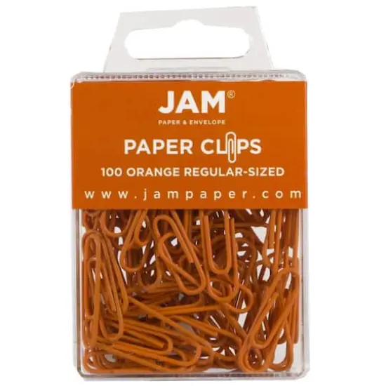 JAM Paper Desk Essentials Paper Clips & Binder Clips Kit Orange {4}