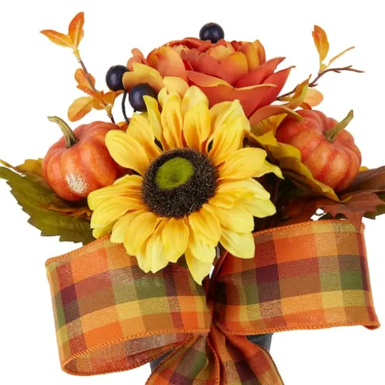 Orange & Yellow Sunflower Fall Remembrance Cone by Ashland&reg; {3}