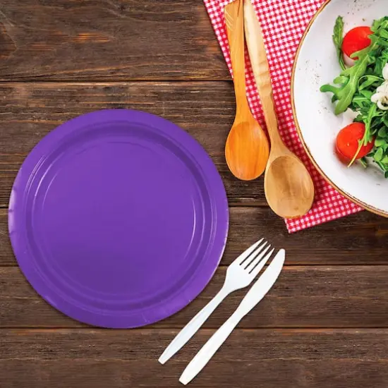 JAM Paper 9" Paper Party Plates, 50ct. Purple {5}