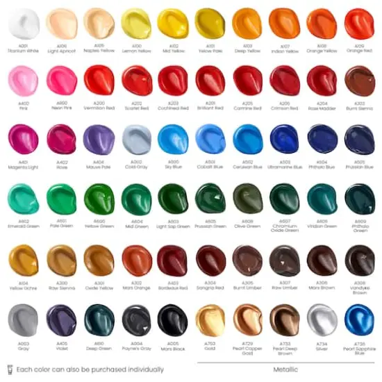 Arteza&reg; 60 Color Acrylic Paint Set {1}