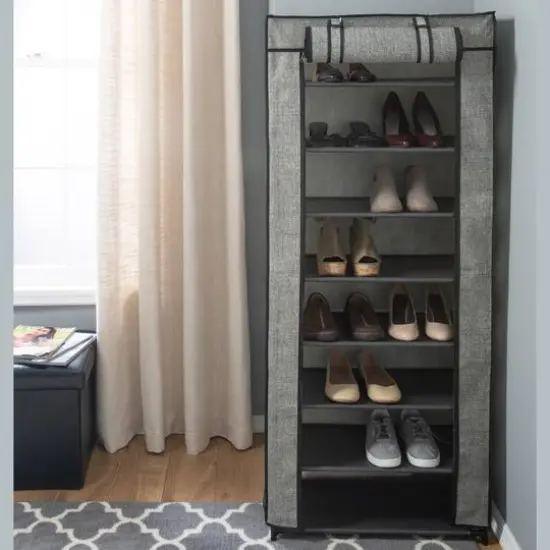 Simplify 8-Tier Shoe Organizer with Cover {10}