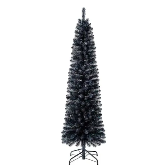 6ft. Unlit Black Sparkle Artificial Christmas Tree by Ashland® {1}
