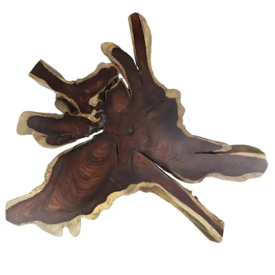 47" Brown Metal Contemporary Coffee Table {3}