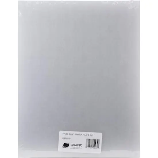 Grafix&reg; Sanded 8.5" x 11" Shrink Film, 50 Sheets {1}