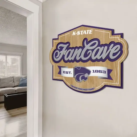 NCAA Fan Cave Sign Kansas State Wildcats {5}