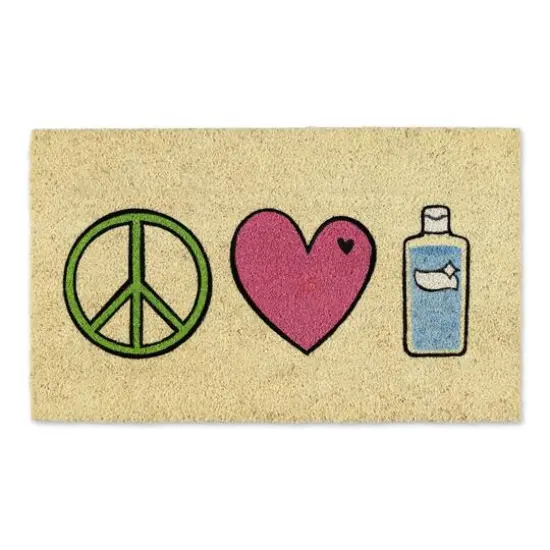 DII&reg; Peace, Love, Hand Sanitizer Doormat {1}