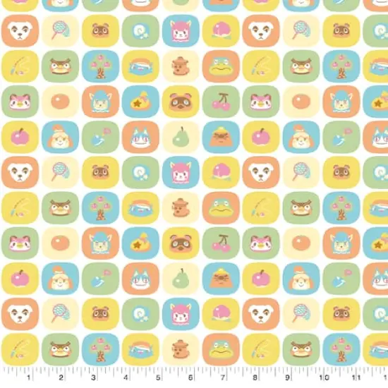 Nintendo Animal Crossing Friends Cotton Fabric {1}